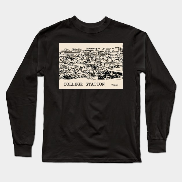 College Station Texas Long Sleeve T-Shirt by Lakeric